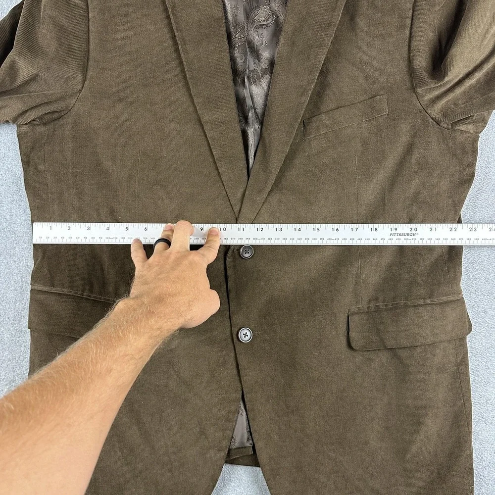 Stafford Sport Coat Blazer Mens 48R Elephant Taupe Corduroy Classic Fit Jacket